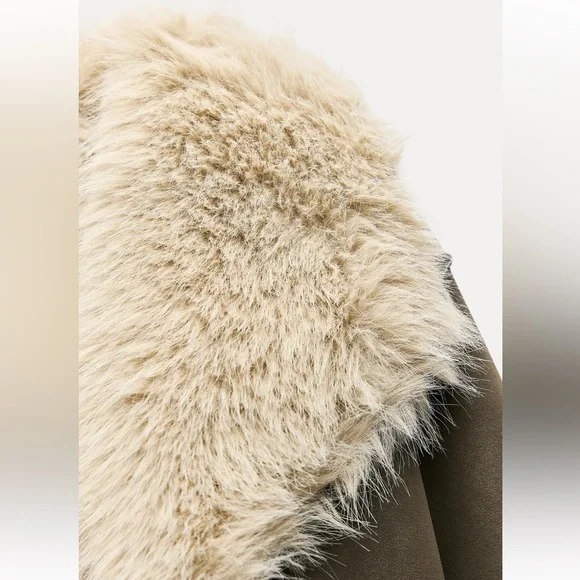 ZARA DOUBLE-FACED REVERSIBLE LONG COAT - Picture 4 of 5